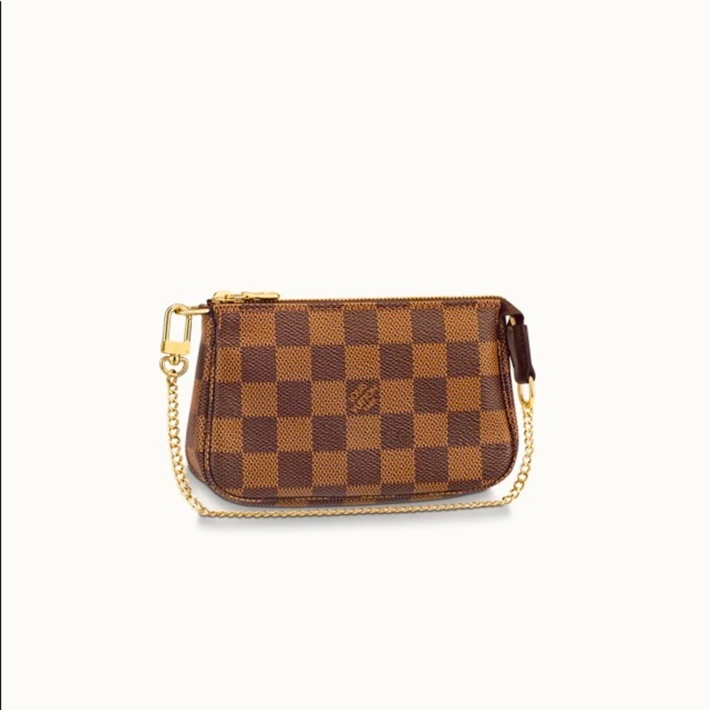 Mini Pochette Accessoires in Damier Ebene